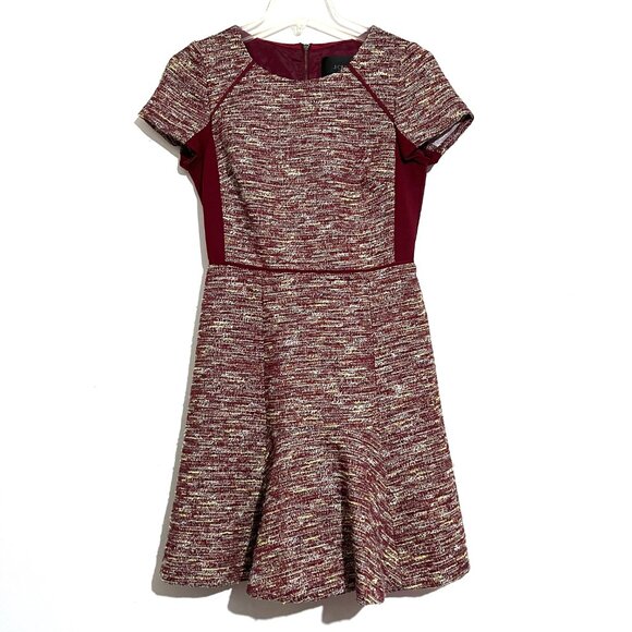 J. Crew Mixed Tweed Metallic Boucle Fit and Flare Dress - Picture 3 of 14